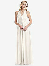 Alt View 5 Thumbnail - Ivory Empire Waist Shirred Skirt Convertible Sash Tie Maxi Dress