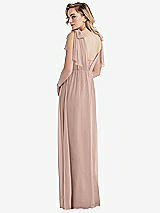 Alt View 2 Thumbnail - Neu Nude Empire Waist Shirred Skirt Convertible Sash Tie Maxi Dress