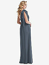 Alt View 4 Thumbnail - Silverstone Empire Waist Shirred Skirt Convertible Sash Tie Maxi Dress