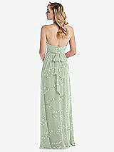 Alt View 7 Thumbnail - Vintage Primrose Sage Empire Waist Shirred Skirt Convertible Sash Tie Maxi Dress