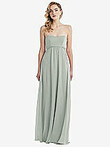 Alt View 6 Thumbnail - Willow Green Empire Waist Shirred Skirt Convertible Sash Tie Maxi Dress