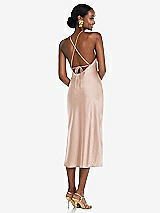 Rear View Thumbnail - Cameo Diamond Halter Bias Midi Slip Dress with Convertible Straps