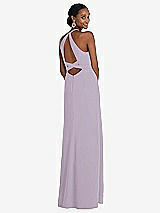 Alt View 1 Thumbnail - Lilac Haze Halter Criss Cross Cutout Back Maxi Dress