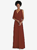 Alt View 1 Thumbnail - Auburn Moon V-Neck Split Sleeve Blouson Bodice Maxi Dress