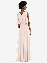 Alt View 3 Thumbnail - Blush V-Neck Split Sleeve Blouson Bodice Maxi Dress