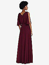 Alt View 3 Thumbnail - Cabernet V-Neck Split Sleeve Blouson Bodice Maxi Dress