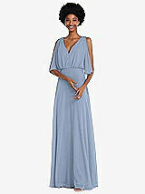 Alt View 1 Thumbnail - Cloudy V-Neck Split Sleeve Blouson Bodice Maxi Dress