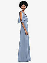 Alt View 2 Thumbnail - Cloudy V-Neck Split Sleeve Blouson Bodice Maxi Dress