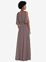 Alt View 3 Thumbnail - French Truffle V-Neck Split Sleeve Blouson Bodice Maxi Dress