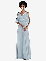 Alt View 1 Thumbnail - Mist V-Neck Split Sleeve Blouson Bodice Maxi Dress