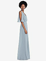 Alt View 2 Thumbnail - Mist V-Neck Split Sleeve Blouson Bodice Maxi Dress