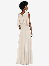 Alt View 3 Thumbnail - Oat V-Neck Split Sleeve Blouson Bodice Maxi Dress