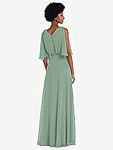 Alt View 3 Thumbnail - Seagrass V-Neck Split Sleeve Blouson Bodice Maxi Dress