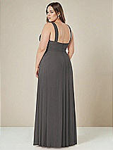 Alt View 2 Thumbnail - Caviar Gray Contoured Wide Strap Sweetheart Maxi Dress