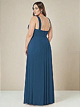 Alt View 2 Thumbnail - Dusk Blue Contoured Wide Strap Sweetheart Maxi Dress