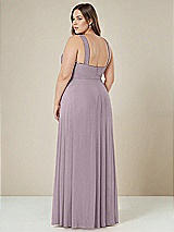 Alt View 2 Thumbnail - Lilac Dusk Contoured Wide Strap Sweetheart Maxi Dress