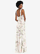 Rear View Thumbnail - Blush Garden Contoured Wide Strap Sweetheart Maxi Dress