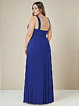 Alt View 2 Thumbnail - Cobalt Blue Contoured Wide Strap Sweetheart Maxi Dress