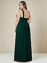 Alt View 2 Thumbnail - Evergreen Contoured Wide Strap Sweetheart Maxi Dress