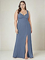 Alt View 1 Thumbnail - Larkspur Blue Contoured Wide Strap Sweetheart Maxi Dress