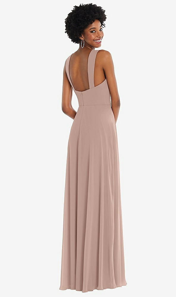 Back View - Neu Nude Contoured Wide Strap Sweetheart Maxi Dress