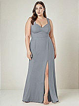 Alt View 1 Thumbnail - Platinum Contoured Wide Strap Sweetheart Maxi Dress