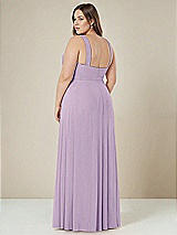 Alt View 2 Thumbnail - Pale Purple Contoured Wide Strap Sweetheart Maxi Dress