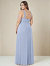 Alt View 2 Thumbnail - Sky Blue Contoured Wide Strap Sweetheart Maxi Dress