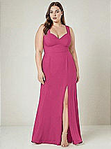 Alt View 1 Thumbnail - Tea Rose Contoured Wide Strap Sweetheart Maxi Dress