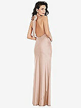 Rear View Thumbnail - Cameo Scarf Tie High-Neck Halter Maxi Slip Dress