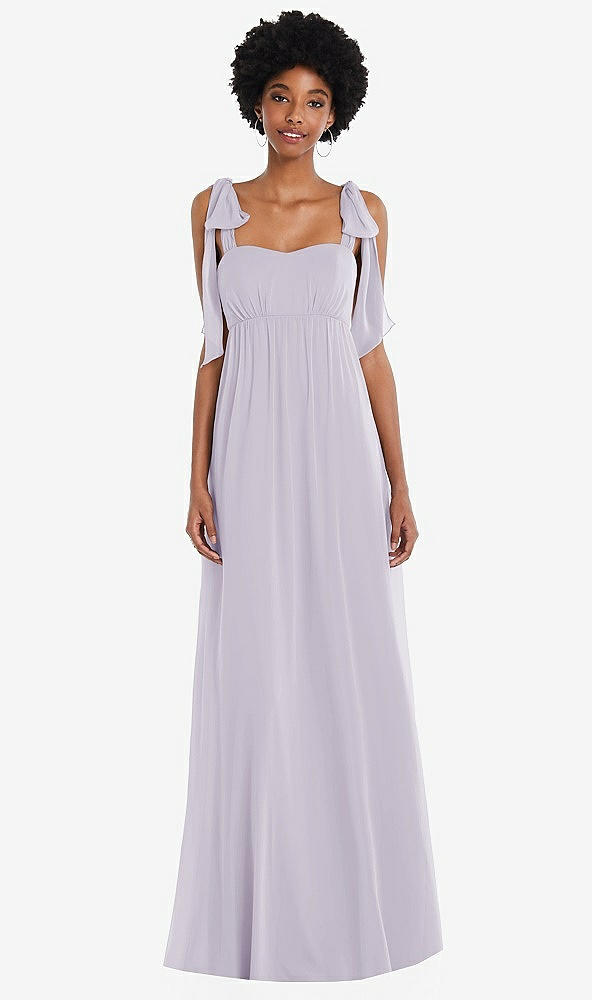 Front View - Moondance Convertible Tie-Shoulder Empire Waist Maxi Dress