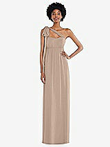 Alt View 2 Thumbnail - Topaz Convertible Tie-Shoulder Empire Waist Maxi Dress