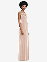 Side View Thumbnail - Cameo Convertible Tie-Shoulder Empire Waist Maxi Dress