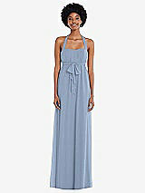 Alt View 1 Thumbnail - Cloudy Convertible Tie-Shoulder Empire Waist Maxi Dress