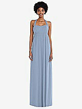 Alt View 4 Thumbnail - Cloudy Convertible Tie-Shoulder Empire Waist Maxi Dress