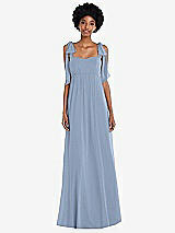 Front View Thumbnail - Cloudy Convertible Tie-Shoulder Empire Waist Maxi Dress