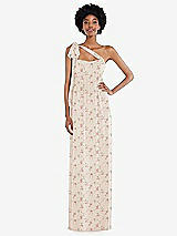 Alt View 2 Thumbnail - Coquette Floral Print Convertible Tie-Shoulder Empire Waist Maxi Dress