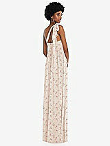 Alt View 3 Thumbnail - Coquette Floral Print Convertible Tie-Shoulder Empire Waist Maxi Dress