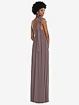 Alt View 3 Thumbnail - French Truffle Convertible Tie-Shoulder Empire Waist Maxi Dress