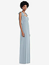 Side View Thumbnail - Mist Convertible Tie-Shoulder Empire Waist Maxi Dress