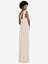 Alt View 3 Thumbnail - Oat Convertible Tie-Shoulder Empire Waist Maxi Dress