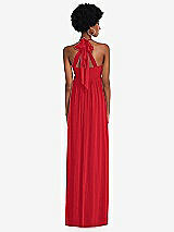 Alt View 5 Thumbnail - Parisian Red Convertible Tie-Shoulder Empire Waist Maxi Dress