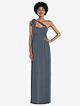 Alt View 2 Thumbnail - Silverstone Convertible Tie-Shoulder Empire Waist Maxi Dress