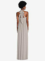 Alt View 5 Thumbnail - Taupe Convertible Tie-Shoulder Empire Waist Maxi Dress