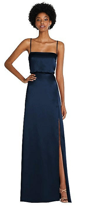 Low Tie-Back Maxi Dress with Adjustable Skinny Straps