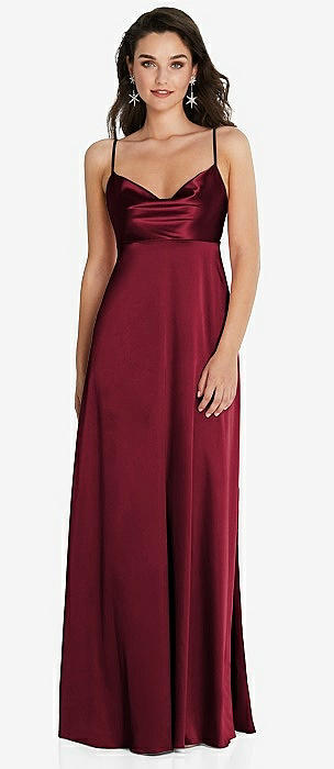 Burgundy Stretch Charmeuse Bridesmaid Dresses