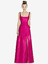 Front View Thumbnail - Think Pink Sleeveless Square-Neck Princess Line Gown with Pockets