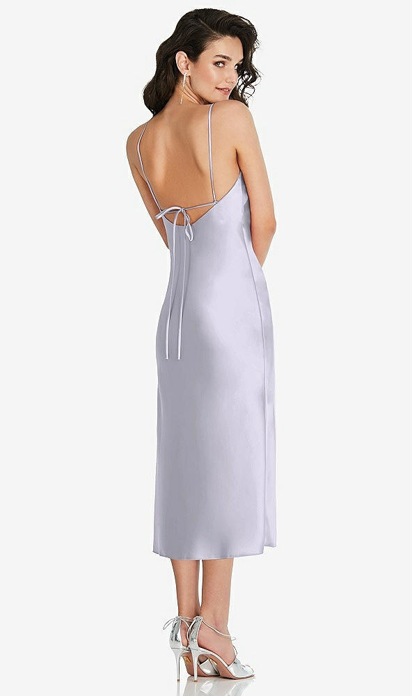 Back View - Silver Dove Open-Back Convertible Strap Midi Bias Slip Dress