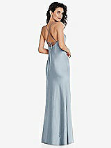 Rear View Thumbnail - Mist Open-Back Convertible Strap Maxi Bias Slip Dress