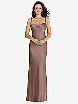 Front View Thumbnail - Sienna Open-Back Convertible Strap Maxi Bias Slip Dress